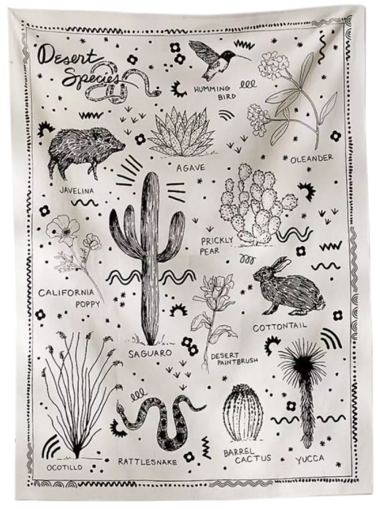 Desert Species Wall Tapestry